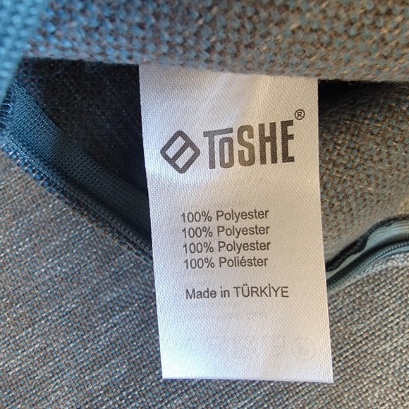 TOSHE Rustic Blue Pillow Covers 16x16 Set of 2 Decorative Throw NEW - Picture 7 of 8